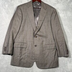 Samuelsohn Blazer Mens 41 Semi-Long Gray Wool Cashmere Sport Coat Beecroft Bull
